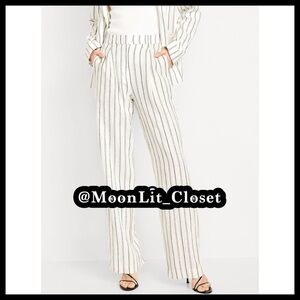 •• Old Navy Extra High-Waisted Linen-Blend Taylor Wide-Leg Trouser Pants 3X